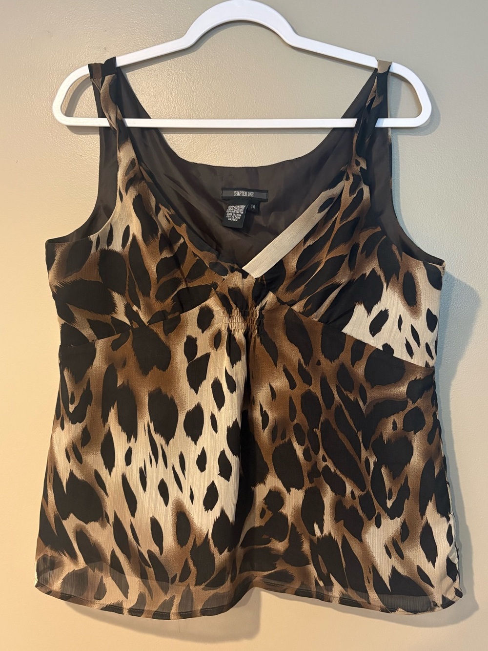 cheetah print lined sexy fitted y2k mcbling cami tank mob wife mid 2000s